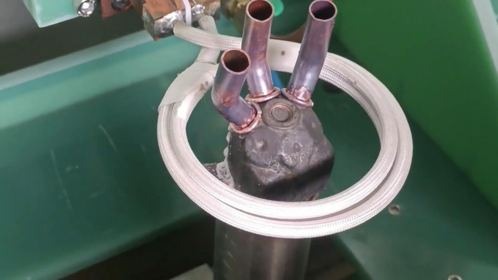 这个铜管焊接怎么样 用的就是高频焊接机完